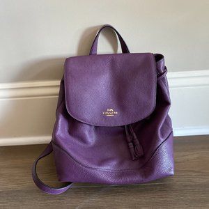 Purple Coach Mini Backpack
